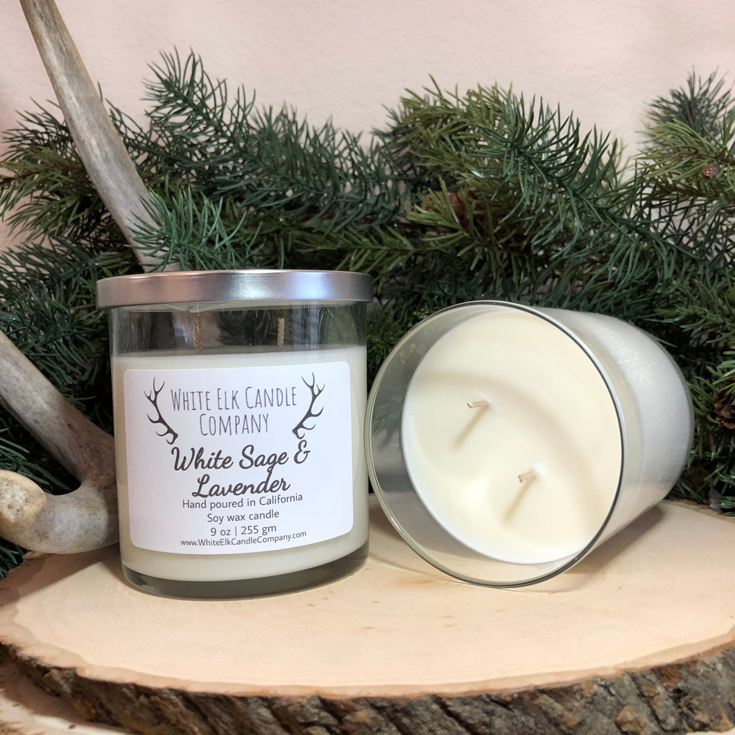 White Sage Lavender Soy Wax Candle